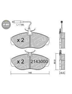 FRONT HIGH PERFORMANCE BRAKEPADS S50 CITROEN JUMPER FIAT DUCATO 230 PEUGEOT BOXER