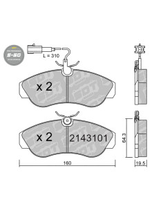 FRONT HIGH PERFORMANCE BRAKEPADS S50 CITROEN JUMPER FIAT DUCATO 230 PEUGEOT BOXER