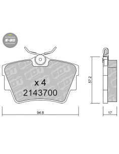 Pastillas De Freno Traseras High Performance S50 Fiat Talento Nissan Nv300 Primastar Opel Vivaro Vivaro B Renault Trafic