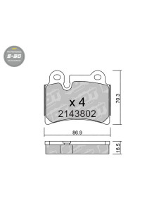 REAR HIGH PERFORMANCE BRAKEPADS S50 VOLKSWAGEN TOUAREG 7LA SUV