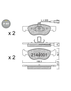 FRONT HIGH PERFORMANCE BRAKEPADS S50 ALFA ROMEO 145 146