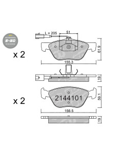 FRONT HIGH PERFORMANCE BRAKEPADS S50 ALFA ROMEO 166 LANCIA KAPPA
