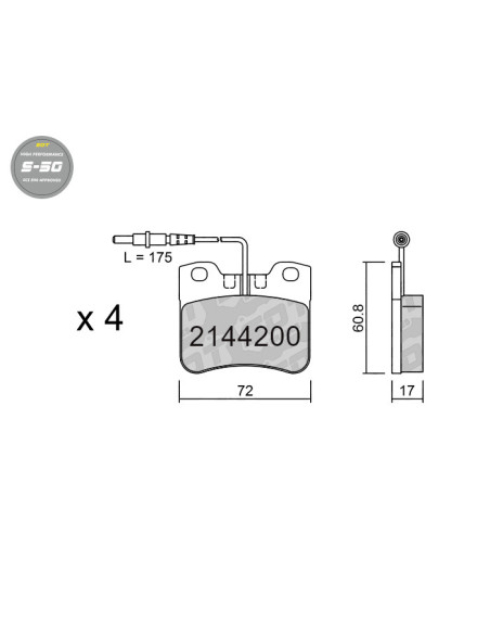 Pastillas De Freno Delanteras High Performance S50 Citroen Ax Saxo Peugeot 106