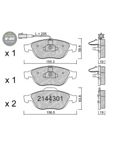 Pastillas De Freno Delanteras High Performance S50 Alfa Romeo 147 156 Lancia Lybra