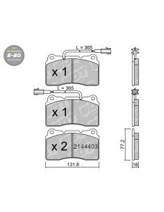 FRONT HIGH PERFORMANCE BRAKEPADS S50 ALFA ROMEO 147 156 159 GT