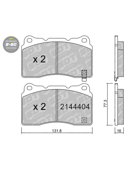 FRONT HIGH PERFORMANCE BRAKEPADS S50 CADILLAC CHEVROLET FORD HONDA MITSUBISHI OPEL SUBARU TESLA