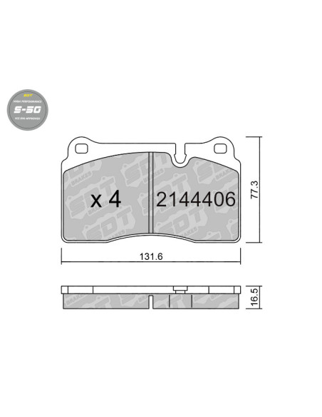 FRONT HIGH PERFORMANCE BRAKEPADS S50 LAND ROVER RANGE ROVER III RANGE ROVER SPORT I