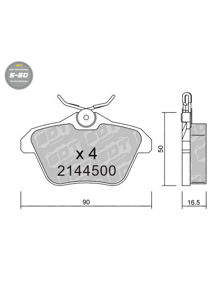 REAR HIGH PERFORMANCE BRAKEPADS S50 ALFA ROMEO 156 164 166 LANCIA KAPPA