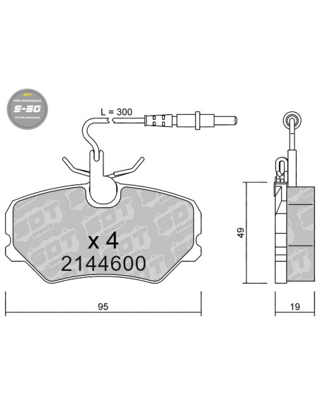 Pastillas De Freno Delanteras High Performance S50 Citroen Saxo Zx Peugeot 306 405