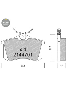 REAR HIGH PERFORMANCE BRAKEPADS S50 AUDI CITROEN DS FIAT FORD LANCIA OPEL PEUGEOT SEAT SKODA VW