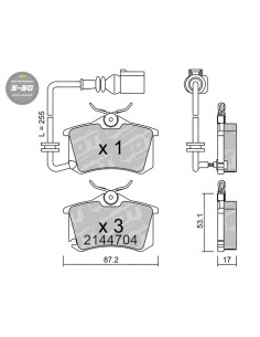 Pastillas De Freno Traseras High Performance S50 Seat Cordoba Ibiza Mk3 Skoda Fabia 6Y2 Vw Polo 9N