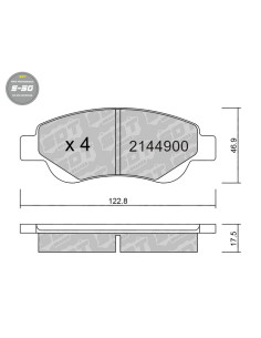 FRONT HIGH PERFORMANCE BRAKEPADS S50 CITROEN C1 PEUGEOT 107 108 TOYOTA AYGO