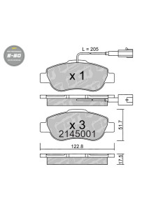 FRONT HIGH PERFORMANCE BRAKEPADS S50 FIAT 500 500C PANDA 169 FORD KA MK2