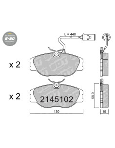 FRONT HIGH PERFORMANCE BRAKEPADS S50 ALFA ROMEO 164
