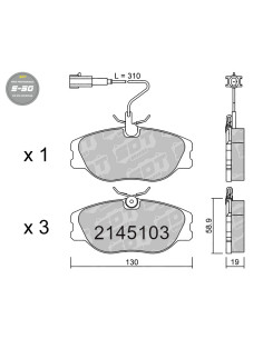FRONT HIGH PERFORMANCE BRAKEPADS S50 ALFA ROMEO 155