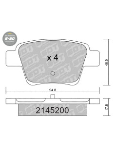 Pastillas De Freno Traseras High Performance S50 Citroen C4 Peugeot 207 307
