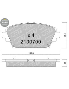 Pastillas De Freno Delanteras High Performance S50 Nissan Almera Tino V10 Primera P12