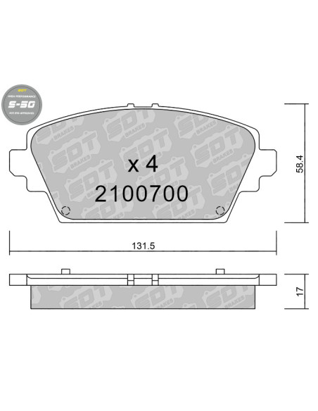 Pastillas De Freno Delanteras High Performance S50 Nissan Almera Tino V10 Primera P12