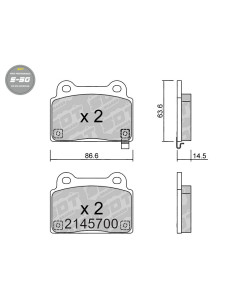 REARHIGH PERFORMANCE BRAKEPADS S50 MITSUBISHI CARISMA EVO X LANCER EVOLUTION X