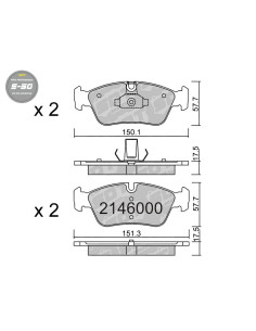 FRONT HIGH PERFORMANCE BRAKEPADS S50 BMW SERIE 3 E36 SERIE 3 E46 Z3 Z4 E85