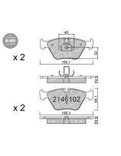 FRONT HIGH PERFORMANCE BRAKEPADS S50 BMW SERIE 3 E46 X3 E83 Z4 E85