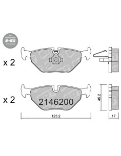 Pastillas De Freno Traseras High Performance S50 Bmw Serie 3 E46 Z4 E85 Mg Zt Rover 75 Saab 9-5 Ys3E