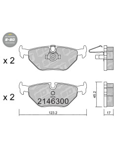 REAR HIGH PERFORMANCE BRAKEPADS S50 BMW SERIE 5 E39