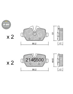 REAR HIGH PERFORMANCE BRAKEPADS S50 BMW SERIE 1 E81 E87 3 E90 E92 MINI COUNTRYMAN R60 PACEMAN R61