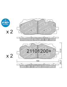 Pastillas De Freno Delanteras High Performance Plus S50+ Audi Rs3 S4 RS4 S5 SQ3 SQ5 Q8 Formentor VZ5 VW Touareg