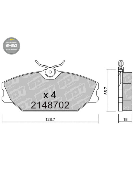 FRONT HIGH PERFORMANCE BRAKEPADS S50 RENAULT CLIO MK2 RS MEGANE SCENIC