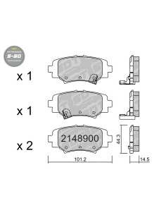 Pastillas De Freno Traseras High Performance S50 Mazda 3 Bm