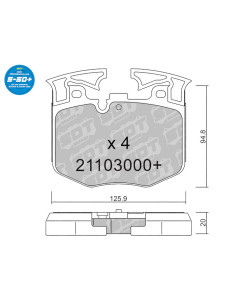 FRONT HIGH PERFORMANCE PLUS S50+ BRAKEPADS BMW 5 G30 6 G32 7 G11 X3 G01 X4 G02 X5 G05 Z4 G29 TOYOTA SUPRA GR DB41 DB42 DB43