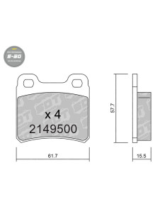 REAR HIGH PERFORMANCE BRAKEPADS S50 OPEL ASTRA F CALIBRA VECTRA SAAB 900