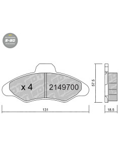 Pastillas De Freno Delanteras High Performance S50 Ford Escort Orion