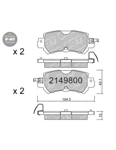 REAR HIGH PERFORMANCE BRAKEPADS S50 MAZDA CX-3 CX-5
