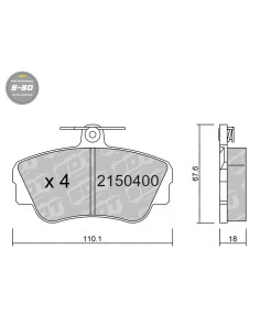 FRONT HIGH PERFORMANCE BRAKEPADS S50 VOLVO 440 460 480