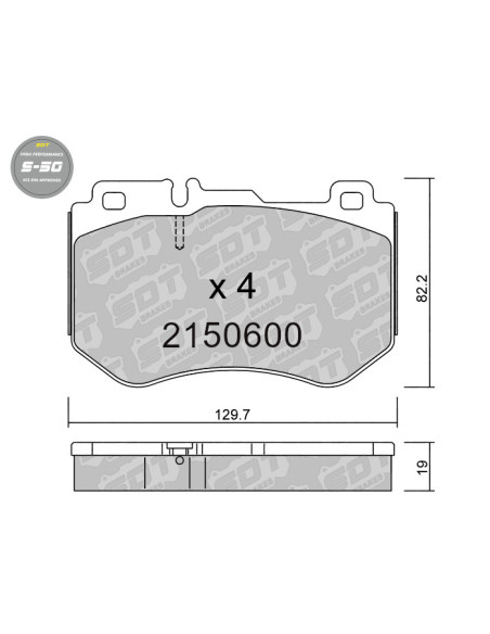 Pastillas De Freno Delanteras High Performance S50 Mercedes Benz Clase C W205 S205