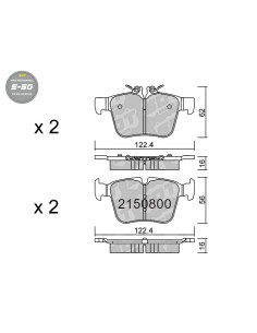 REAR HIGH PERFORMANCE BRAKEPADS S50 MERCEDES BENZ CLASE C W205