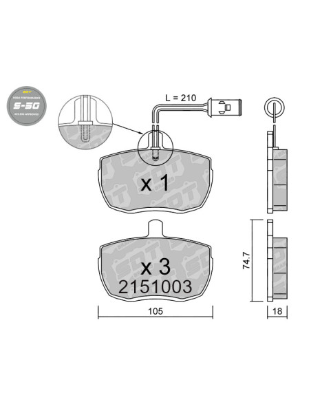 REAR HIGH PERFORMANCE BRAKEPADS S50 LAND ROVER RANGE ROVER LDV SHERPA LEYLAND SHERPA ROVER SD1