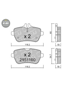 REAR HIGH PERFORMANCE BRAKEPADS S50 MERCEDES BENZ CLASE S 222 SL 231