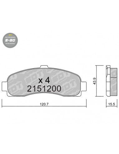 FRONT HIGH PERFORMANCE BRAKEPADS S50...