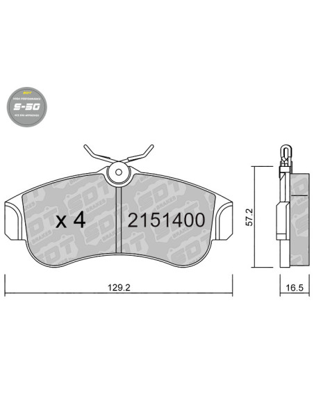 FRONT HIGH PERFORMANCE BRAKEPADS S50 NISSAN PRIMERA P10 P11 XTRAIL RENAULT KADJAR KOLEOS