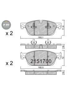 FRONT HIGH PERFORMANCE BRAKEPADS S50 MERCEDES BENZ GL X166 ML 166