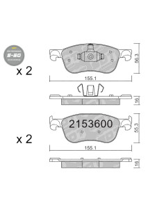 FRONT HIGH PERFORMANCE BRAKEPADS S50 FORD FIESTA MK8
