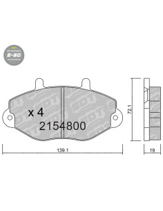 FRONT HIGH PERFORMANCE BRAKEPADS S50 FORD TRANSIT