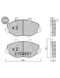 FRONT HIGH PERFORMANCE BRAKEPADS S50 FORD TRANSIT