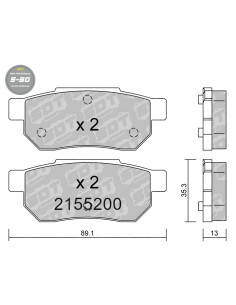 REAR HIGH PERFORMANCE BRAKEPADS S50 HONDA ACCORD CIVIC CRX ED EE INTEGRA DA PRELUDE BA