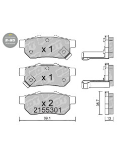 REAR HIGH PERFORMANCE BRAKEPADS S50 HONDA JAZZ GD GE