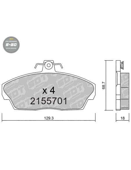 FRONT HIGH PERFORMANCE BRAKEPADS S50 LAND ROVER FREELANDER LN TATA SAFARI SUMO TELCOLINE