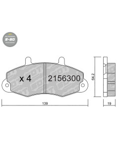 FRONT HIGH PERFORMANCE BRAKEPADS S50 FORD TRANSIT